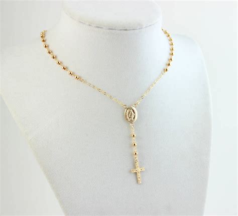 BEST SELLER Gold Rosary Necklace For Women Gold Filled Etsy