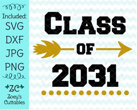 Class Of 2031 Svg Graduation Svg End Of School Year Etsy