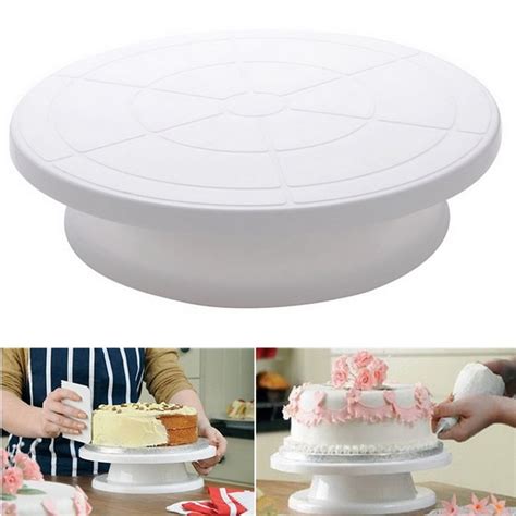 Buy Preup Food Grade Plastic Round Cake Decorating