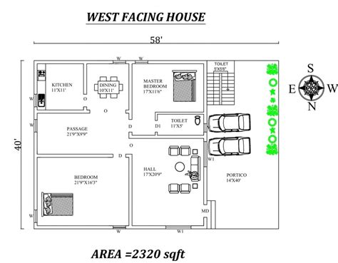 Wonderful 36 West Facing House Plans As Per Vastu Shastra Civilengi