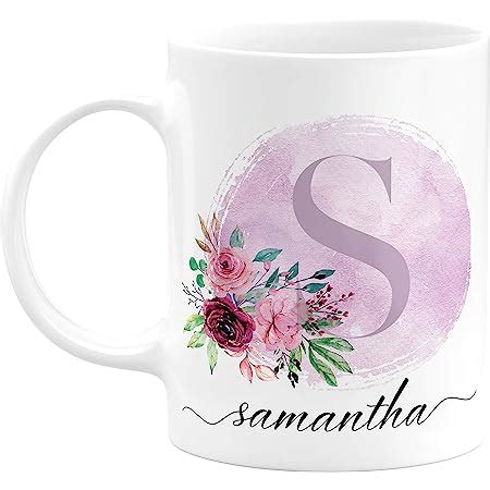 Amazon Personalized Mugs For Women With Name And Initial 11oz