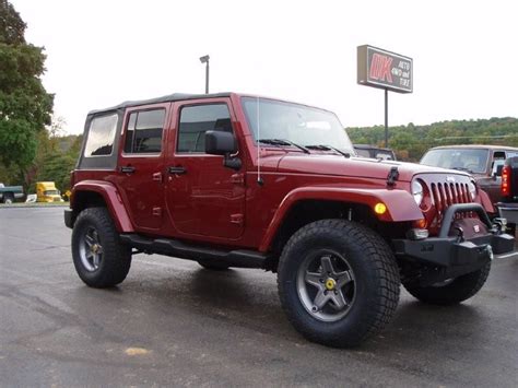 Red Jeep Wrangler Unlimited Lifted Images