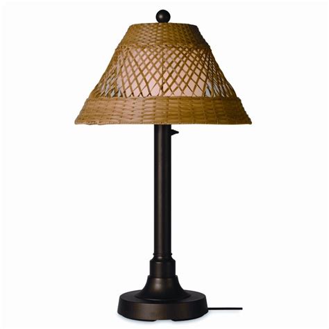 We have a wide selection to choose from, including modern, classical, and even old world items to give your porch or patio the look you want. Java Outdoor Table Lamp 34 × 2 inches Honey Wicker