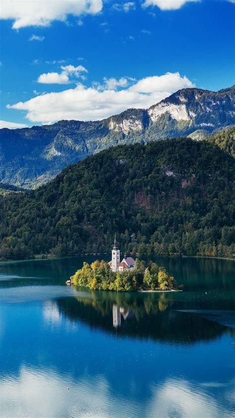 Lake Bled In Slovenia Lake Bled Iphone Wallpaper Lake