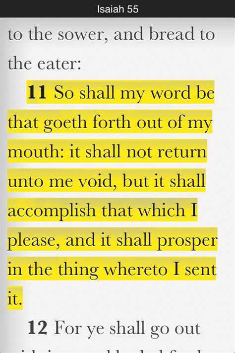 So Shall My Word Be That Goeth Forth Out Of My Mouth It Shall Not