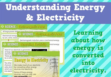 Understanding Energy And Electricity Printable Teacher Resources For