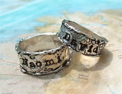 Custom Wedding Rings Personalized Wedding Bands Anniversary Etsy