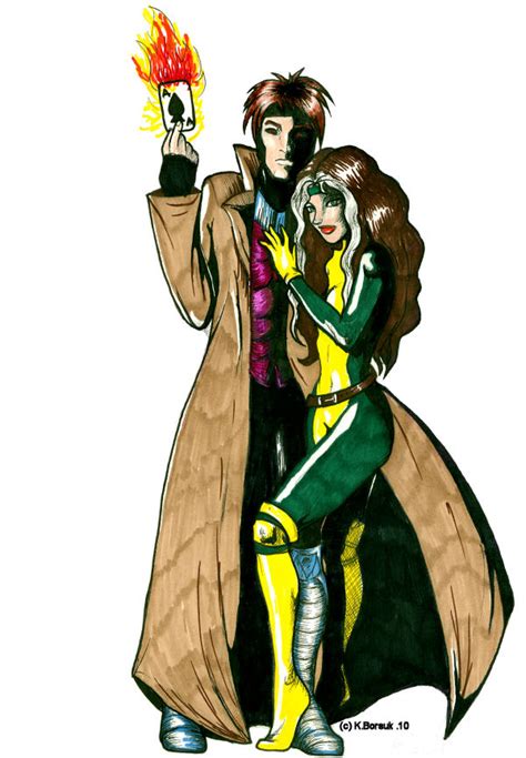 Rogue And Gambit By Lupies On Deviantart