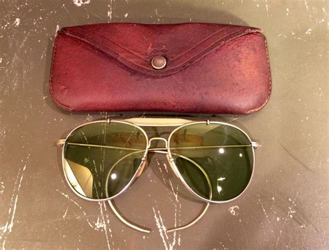 wwii bausch and lomb vintage pilot aviator sunglasses us bandl an 6531 ray ban ww2 1956393892