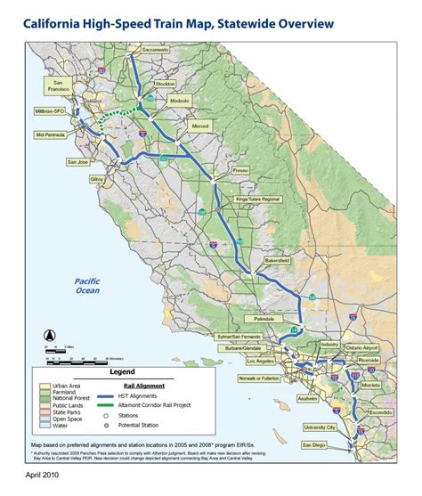 California High Speed Rail Map Printable Maps