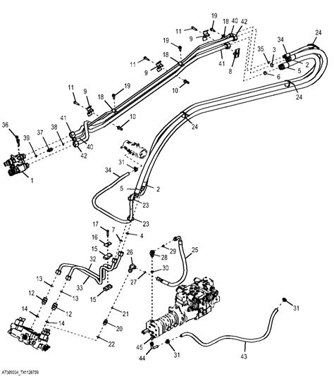 333e Loader Skid Steer Auxiliary Hydraulic Lines And Fittings High