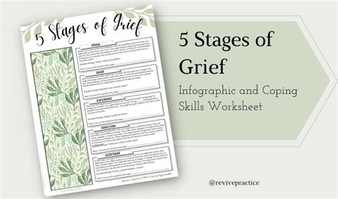 5 Stages Of Grief Worksheet Etsy