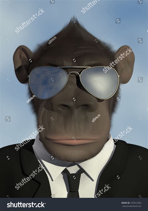 High quality monkey wearing sunglasses gifts and merchandise. Mrmonkey Business Suit Sunglasses Stock Illustration ...