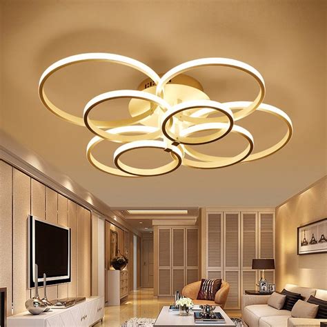 One of the new and best catalogs for pop false ceiling designs for the bedroom 2019 with top led strip lights govee 328ft rgb colored rope light strip kit with remote and control box for room ceiling bedroom cupboard lighting with bright 5050. Modern LED Ceiling Light Fixtures For Living Room Bedroom ...