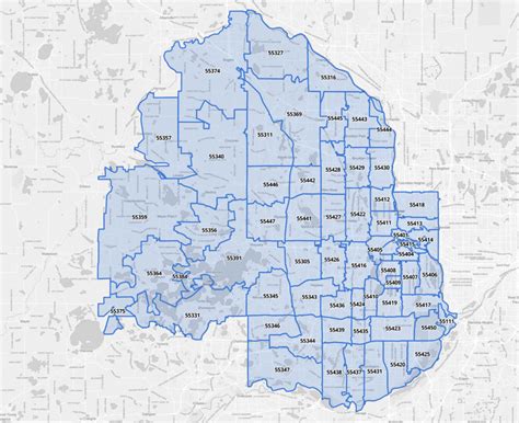 Zip Code Map Twin Cities Map