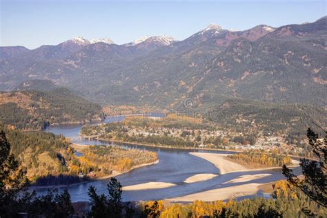 View Of Hope British Columbia Canada Sunny Fall Season Day Stock