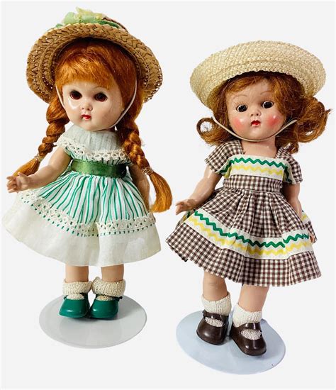 Sold Price Pair 8 Vogue Ginny Dolls 1955 1956 Dressed Doll From The