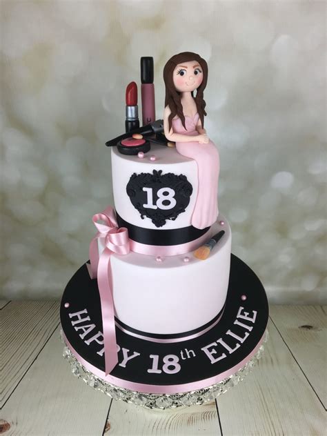 She loves to play with make up so i thought this was very fitting.lol first time using the paper transfer. 2 tier birthday cake Archives - Mel's Amazing Cakes