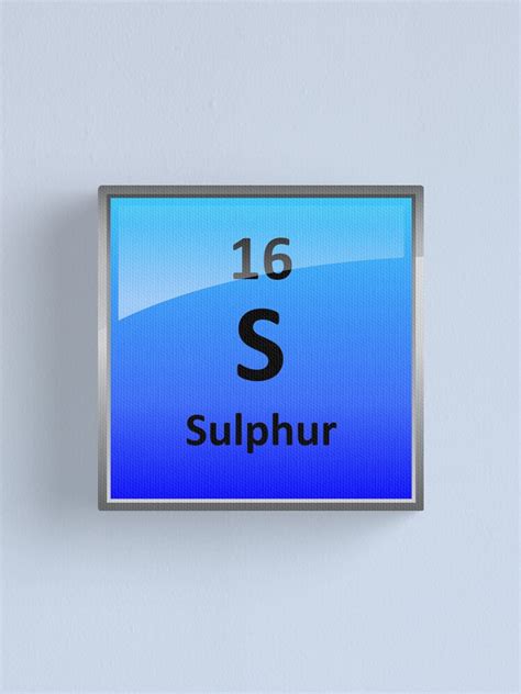 Sulphur Periodic Table Element Symbol Canvas Print By Sciencenotes