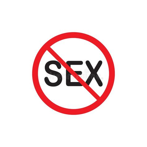 No Sex Sign On White Background Vector Illustration Stock Vector