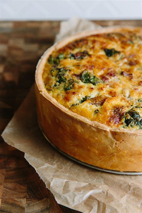 Recipe Deep Dish Quiche Lorraine With Swiss Chard And Bacon Kitchn