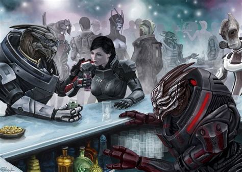 My Favorite Piece Of Mass Effect Fanart Meet Me At The Bar By Efleck
