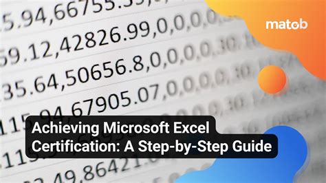 Achieving Microsoft Excel Certification A Step By Step Guide Matob