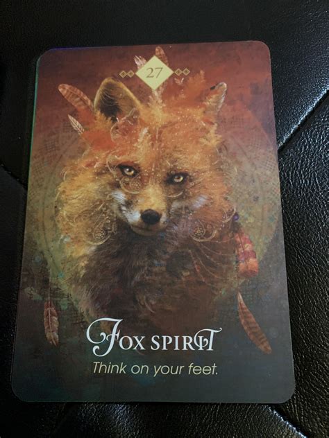 Fox Spirit Card Spirit Animal Totem Animal Symbolism Animal Totems