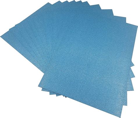 10 Sheets Glitter Card A4 250gsm Lake Blue Card Stock Pale Blue No