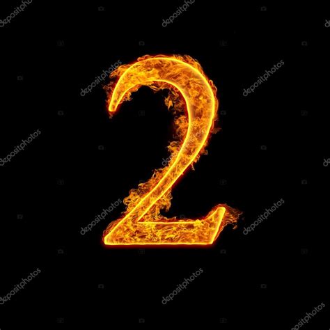 Fire Alphabet Number 2 Two Stock Photo By ©cookelma 34768357