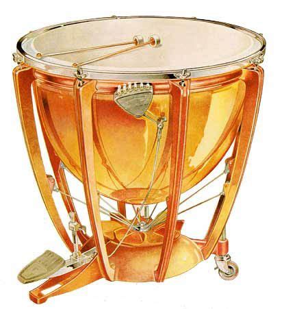Timpani also called kettledrum a pitched percussion instrument 타악기