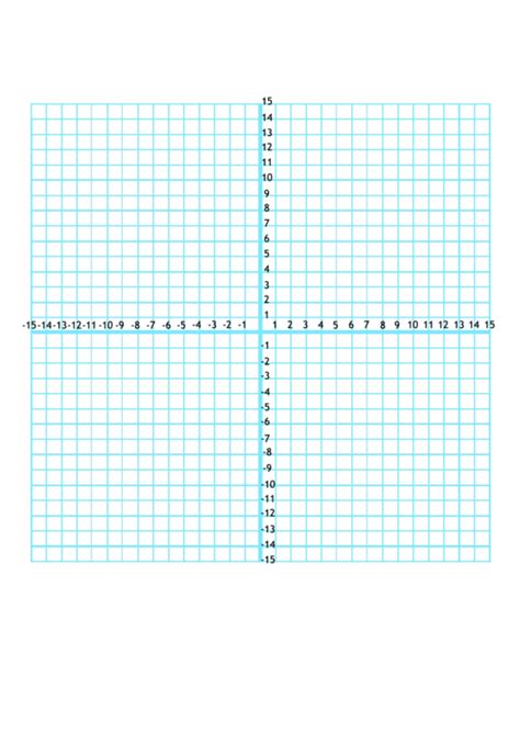 numbered graph paper with x and y scale to 15 template