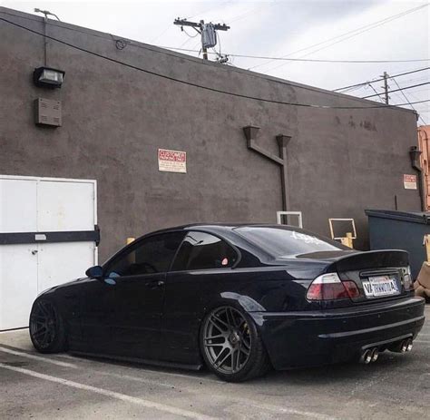 Bmw E46 M3 Black Slammed Bmw E46 Bmw Bmw E46 Sedan