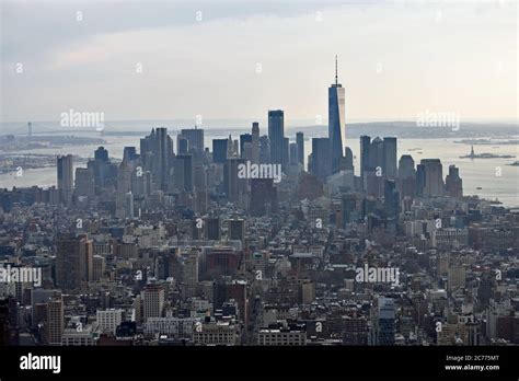 Die Skyline Von New York City Im Stadtzentrum Vom Empire State