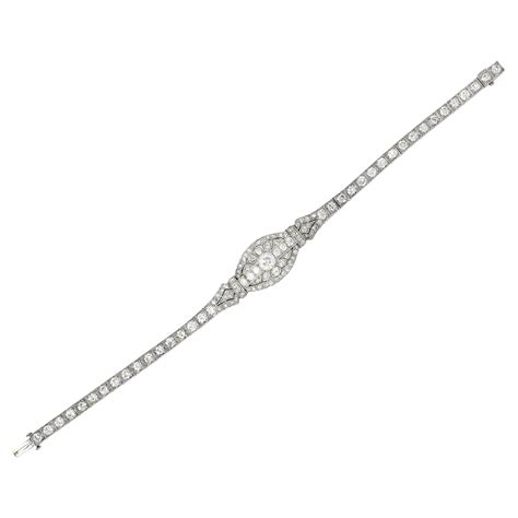 Edwardian Diamond Platinum Bracelet For Sale At 1stdibs