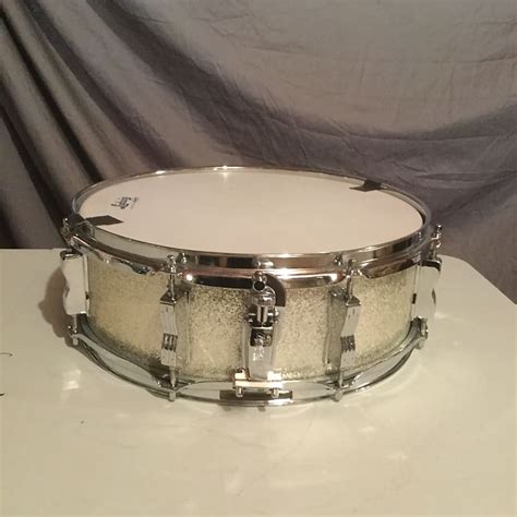 5x14 Ludwig Club Date Se Silver Sparkle Snare Drum Reverb