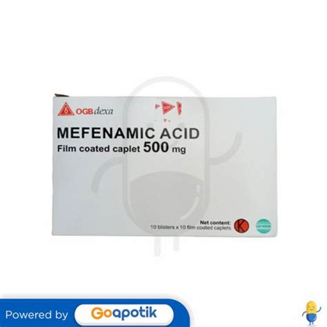 Ulasan Produk Asam Mefenamat Ogb Dexa Medica 500 Mg Box 100 Tablet
