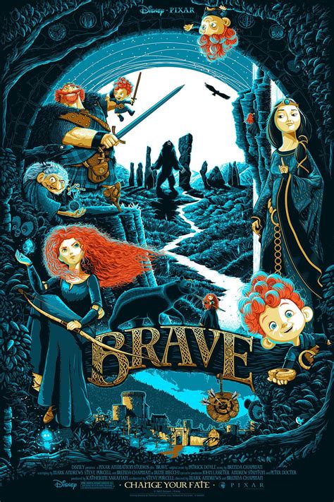 Brave 2012 Disney Movie Posters Pixar Poster Disney Art