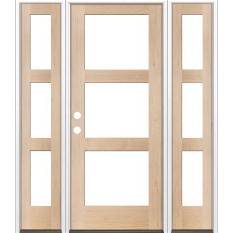 Krosswood Doors 36 In X 80 In Right Hand Modern Hemlock Unfinished