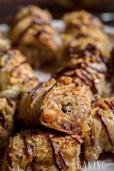 Pistachio Walnut Baklava Rolls Let The Baking Begin