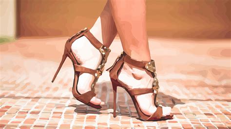 Wallpaper High Heels Feet Fashion Spring Vector Art Sandals