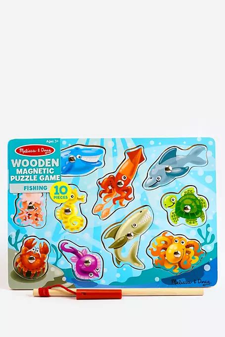 Melissa And Doug Wooden Magnetic Puzzle Game Fishing