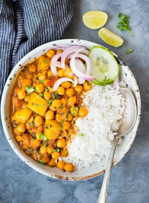 Chickpea Curry With Potato Or Chana Aloo Packed With Indian Flavours