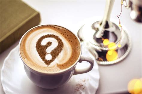 Coffee Cup With Question Mark Stock Image Image Of Espresso Foam