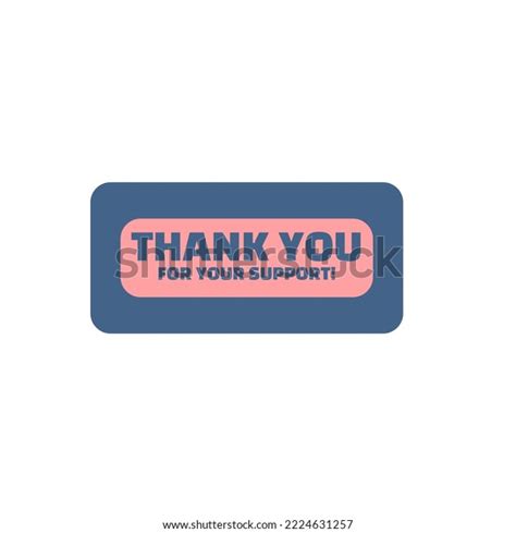 Thank You Your Support Letters White Stock Vector Royalty Free