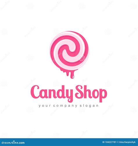Candy Hop Logo Design Template Sweet Store Badge Vector Illustration