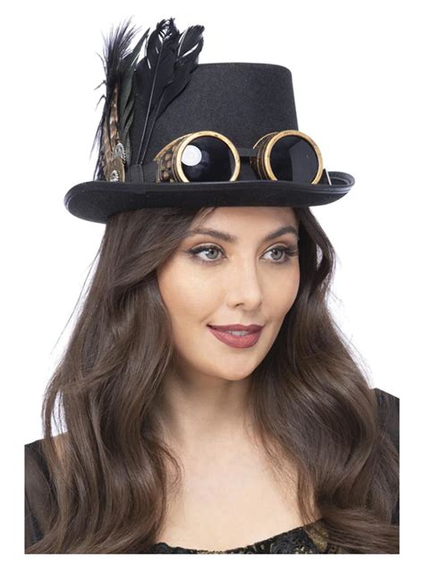 Gothic Victorian Steampunk Top Hat Fancy Dress Costume