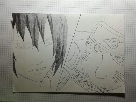 Proceso De Dibujo Naruto Vs Sasuke Dibujos Y Anime Amino