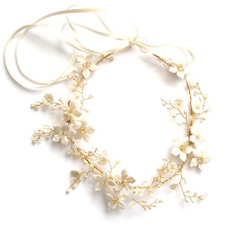 Check spelling or type a new query. Clematis Bridal Halo - Laurel Lime Wedding Hair Accessories
