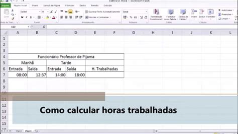 Como Calcular Horas Trabalhadas No Excel Professor De Pijama Youtube